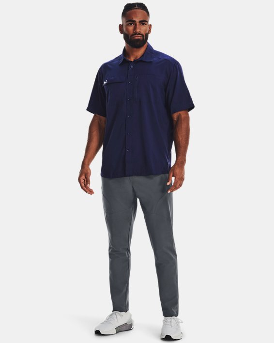 Men's UA Motivator Coach's Button Up Shirt, Blue, pdpMainDesktop image number 3